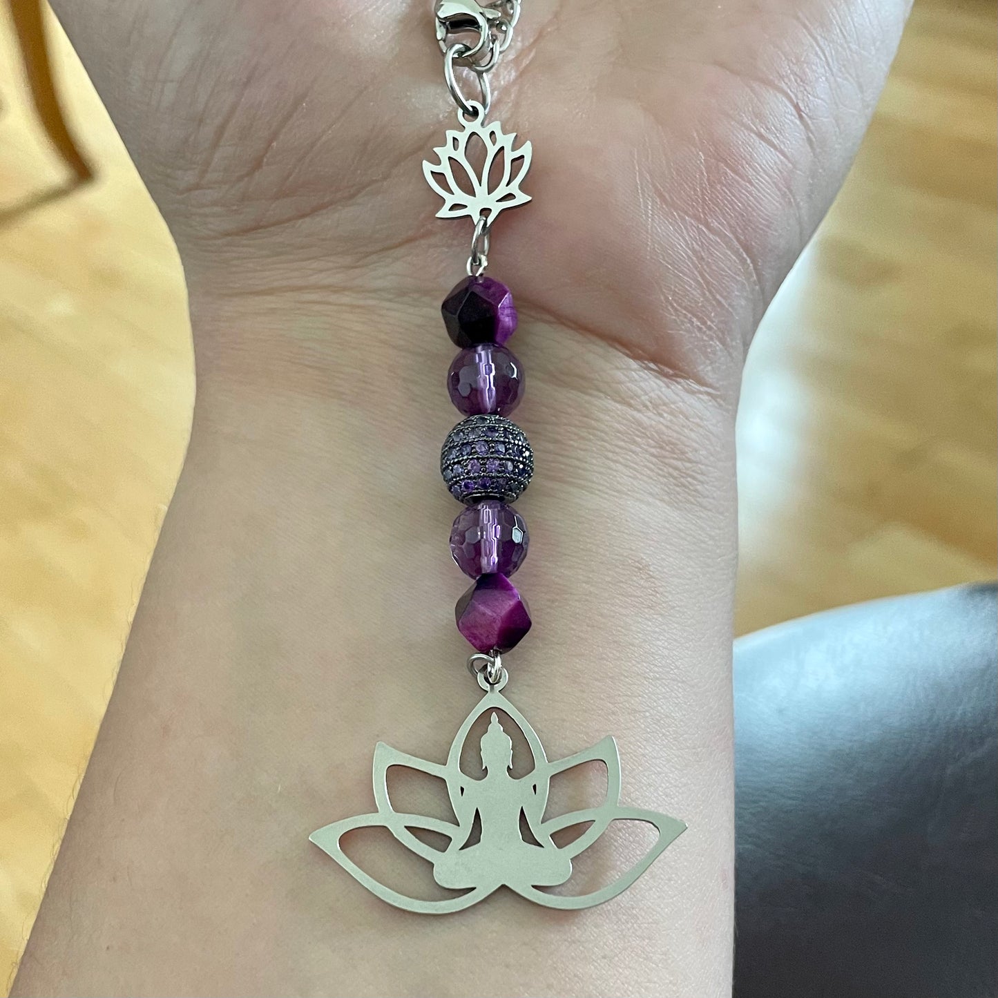 Pendentif pour rétroviseur | Lotus mauve