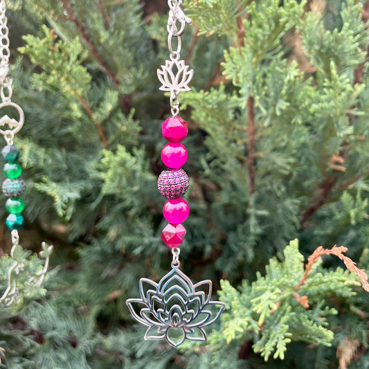 Pendentif pour rétroviseur | Lotus rose