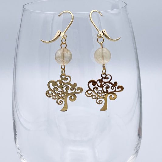Earrings | Golden trees