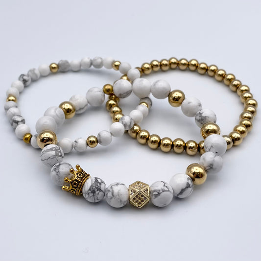 Trio de bracelets | Reine blanche