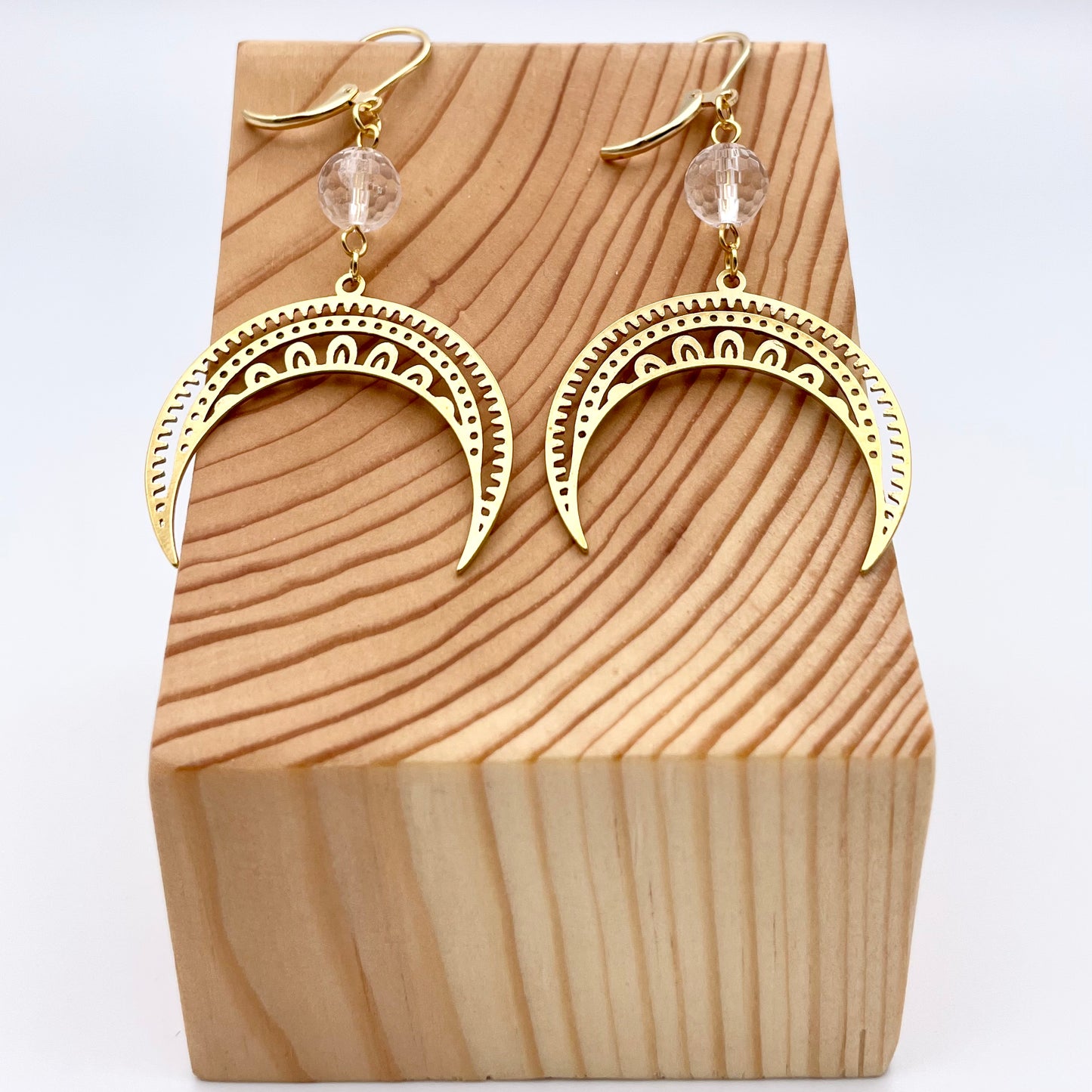 Boucles d'oreilles | Super lune dorée