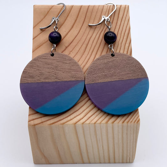 Boucles d'oreilles | Bois et résine #4