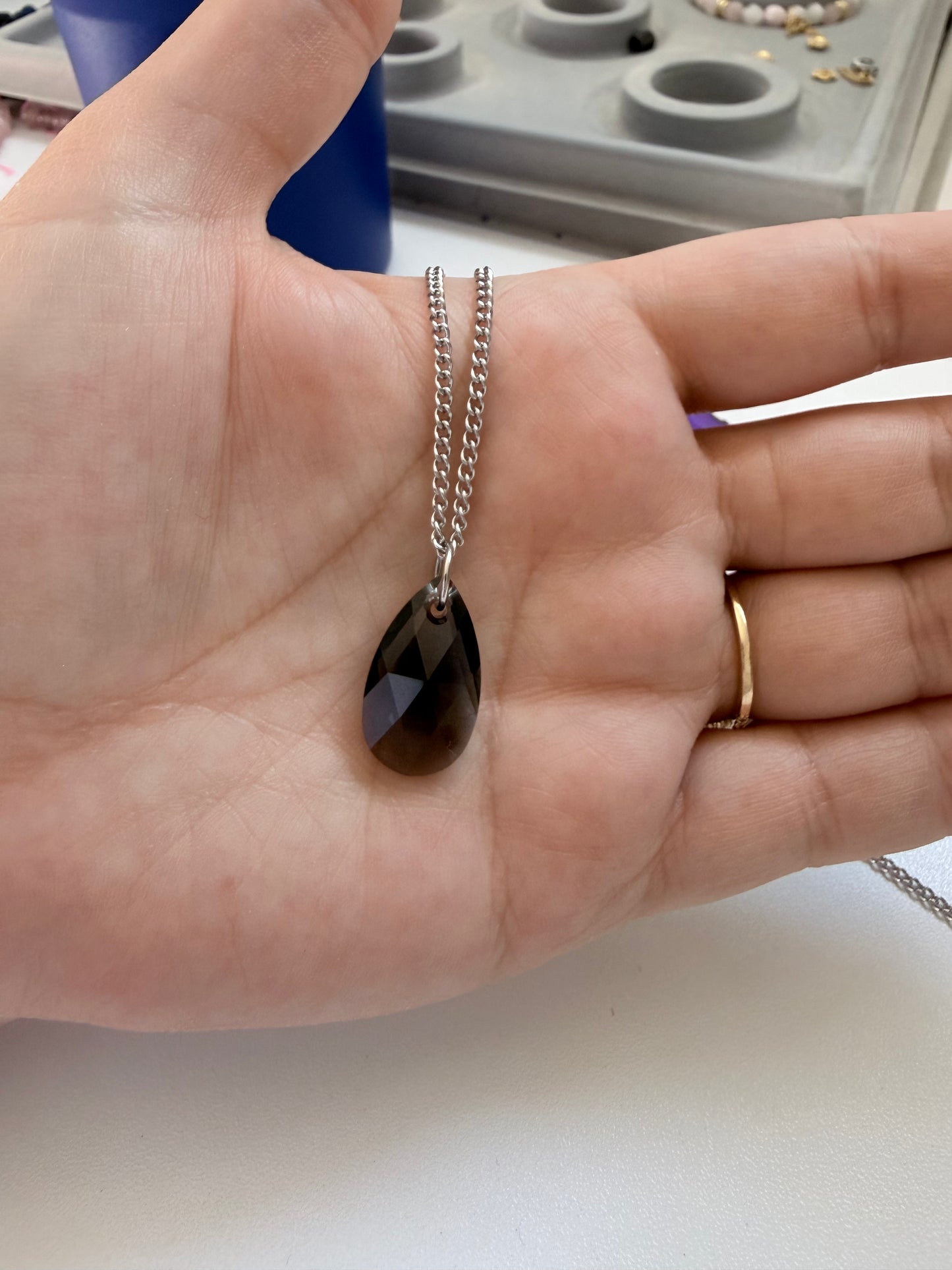 Collier Sombre | Cristal Swarovski