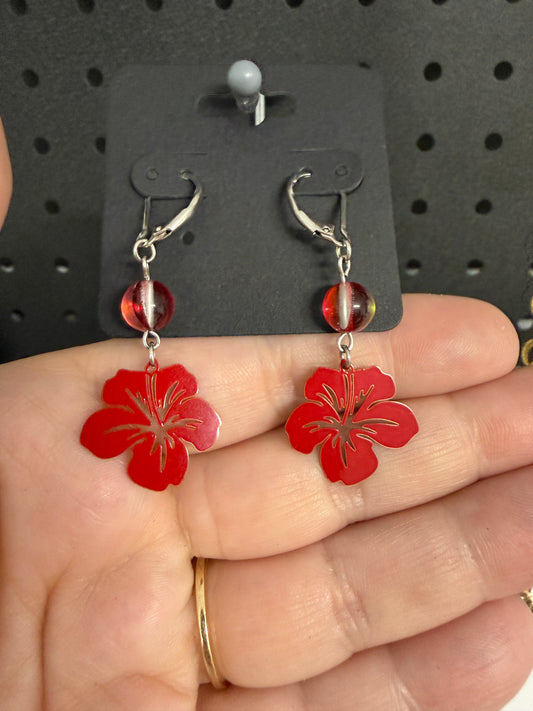 Boucles d'oreilles | Coquelicot