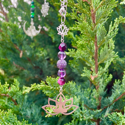Pendentif pour rétroviseur | Lotus mauve