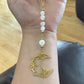 Pendentif pour rétroviseur | Lune dorée