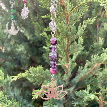Pendentif pour rétroviseur | Lotus mauve