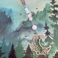 Pendentif pour rétroviseur | Lune argentée