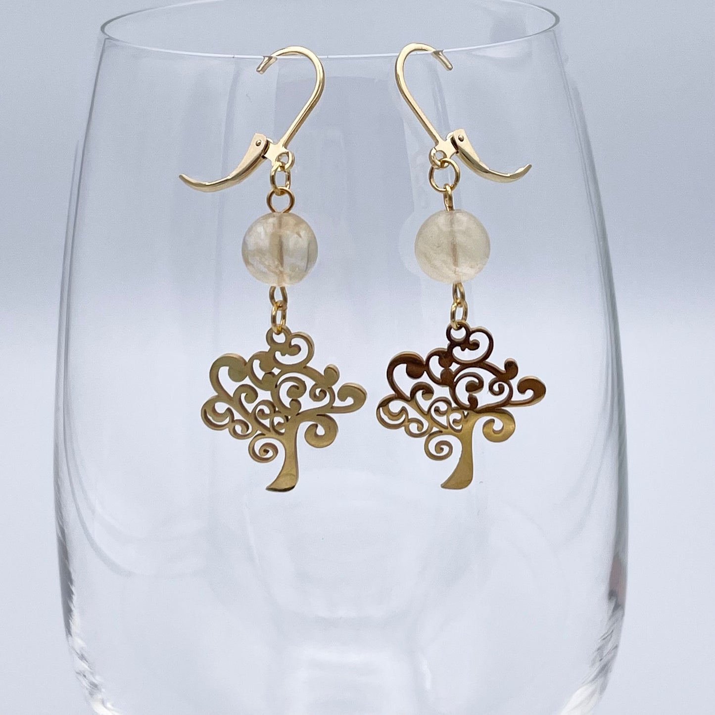 Boucles d'oreilles | Arbres dorés