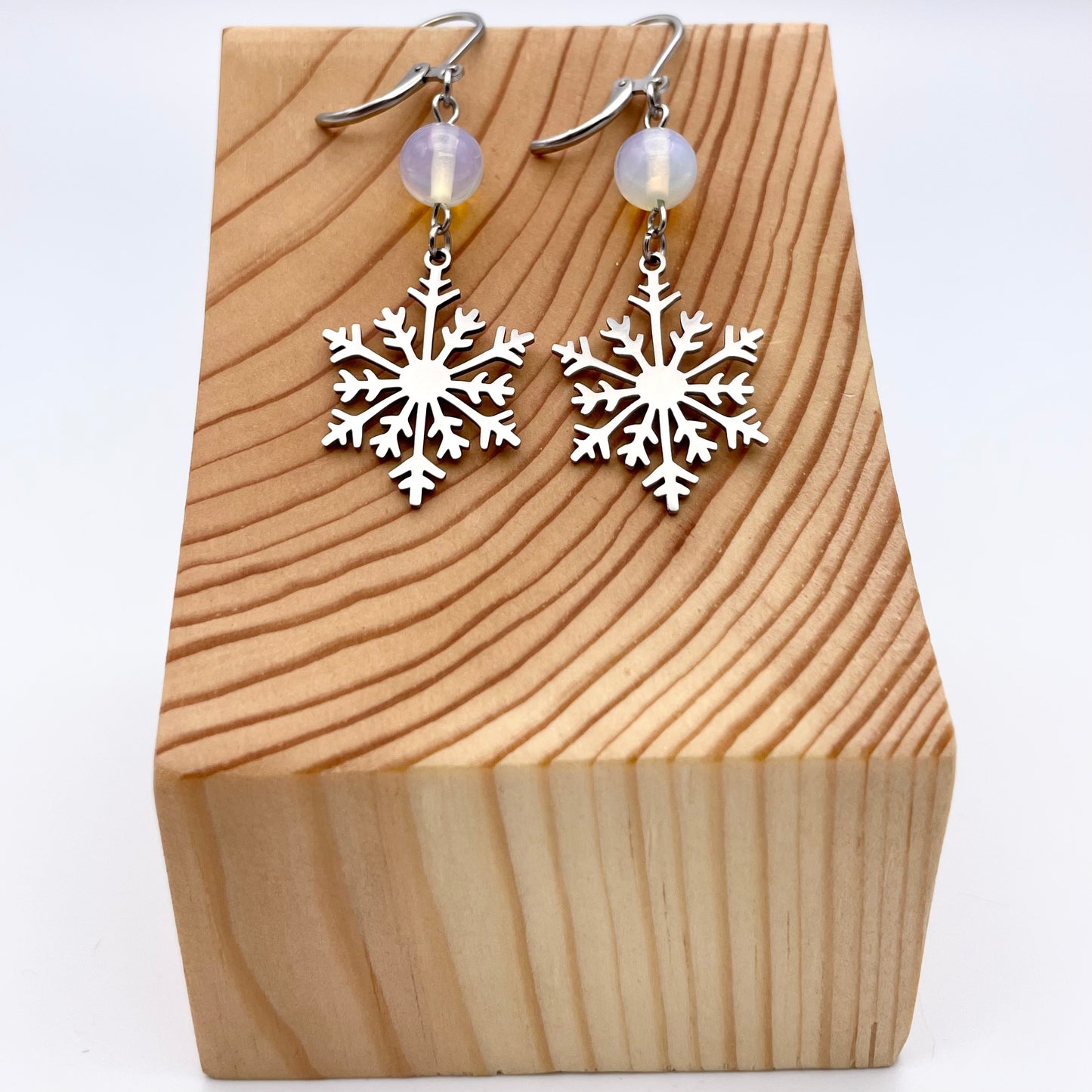 Boucles d'oreilles | Flocons argentés