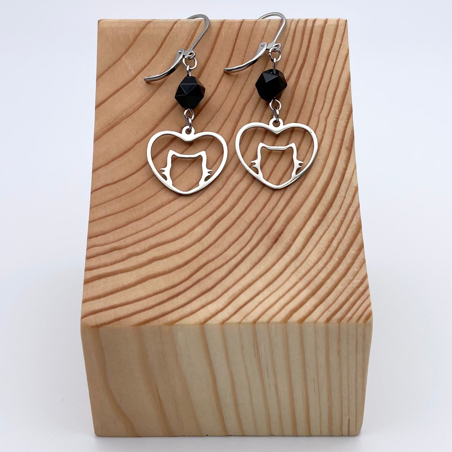 Boucles d'oreilles | Chat gris
