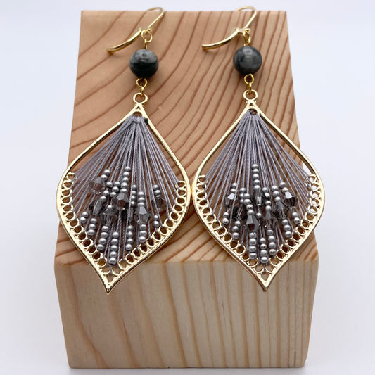 Boucles d'oreilles | Esméralda grise