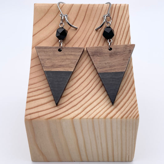 Earrings | Wood and resin #6