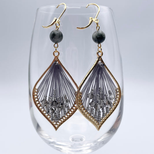 Boucles d'oreilles | Esméralda grise