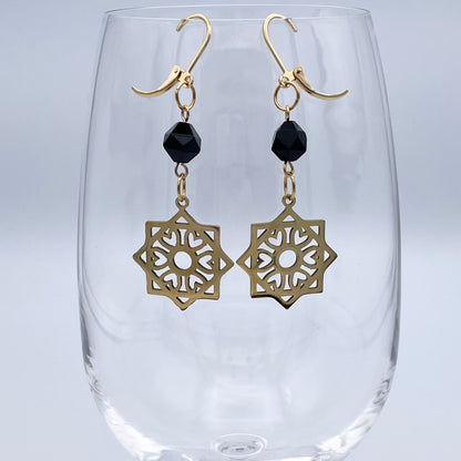 Earrings | Golden cardinal