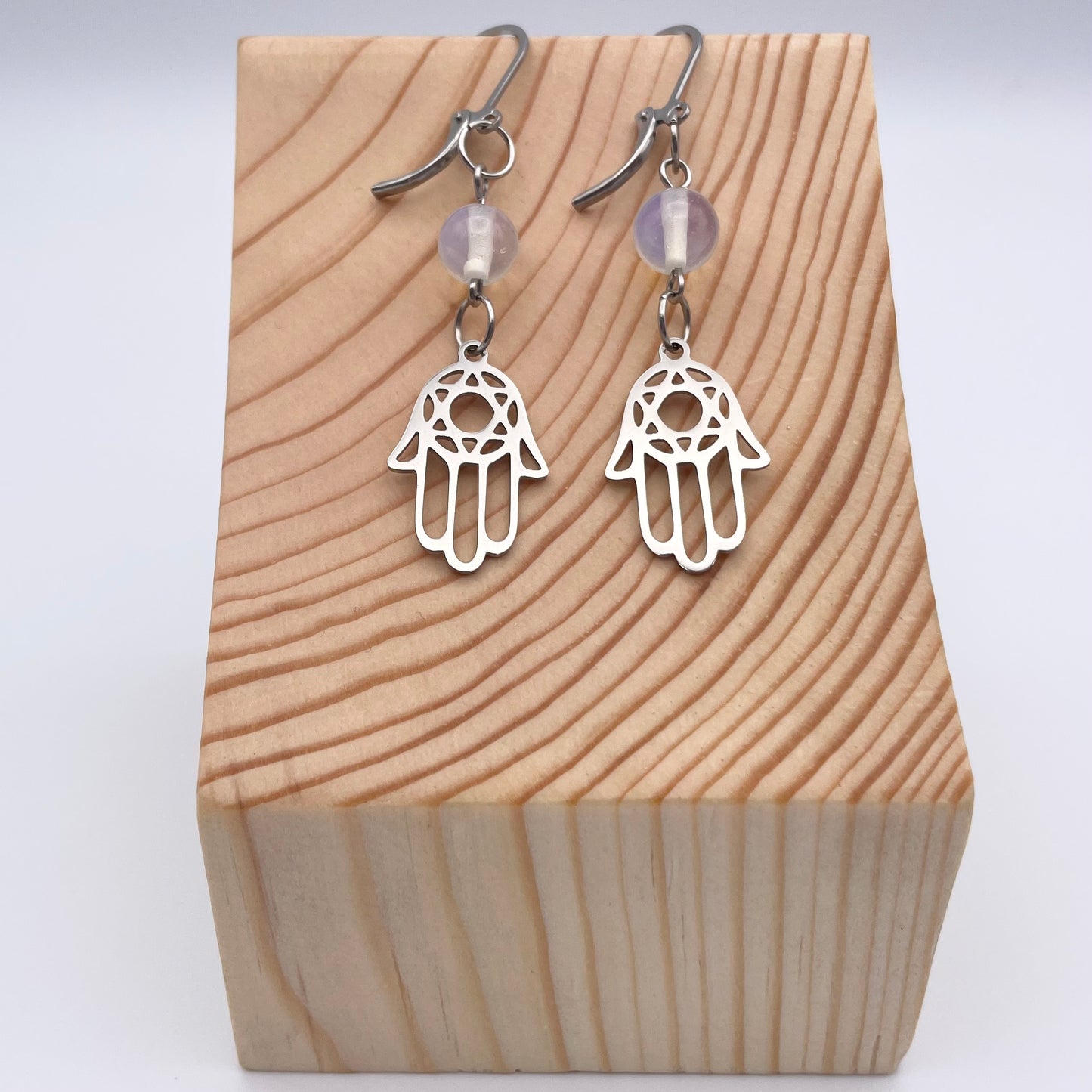 Boucles d'oreilles | La Hamsa argentée