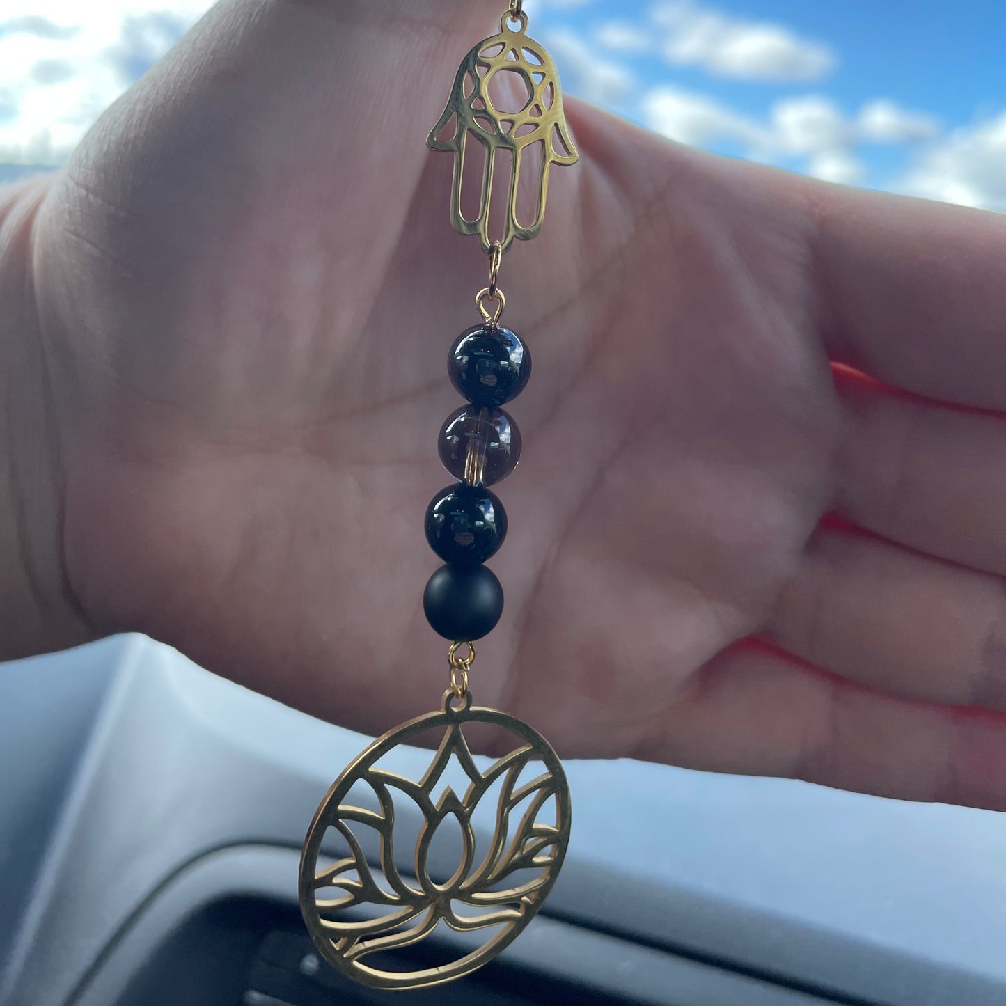 Pendentif pour rétroviseur | Chakra racine ❤️