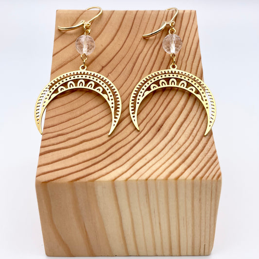 Boucles d'oreilles | Super lune dorée