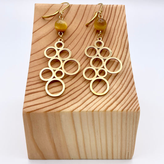 Boucles d'oreilles | Bulles dorées