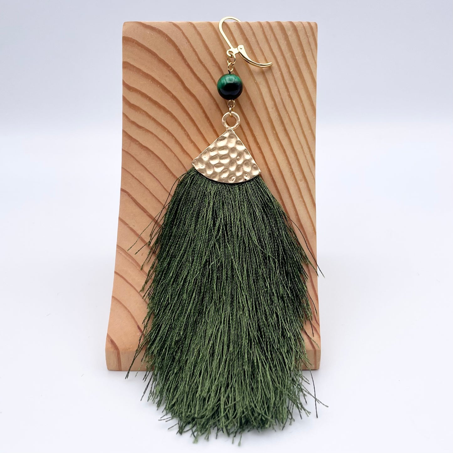 Boucles d'oreilles | Touffues vertes