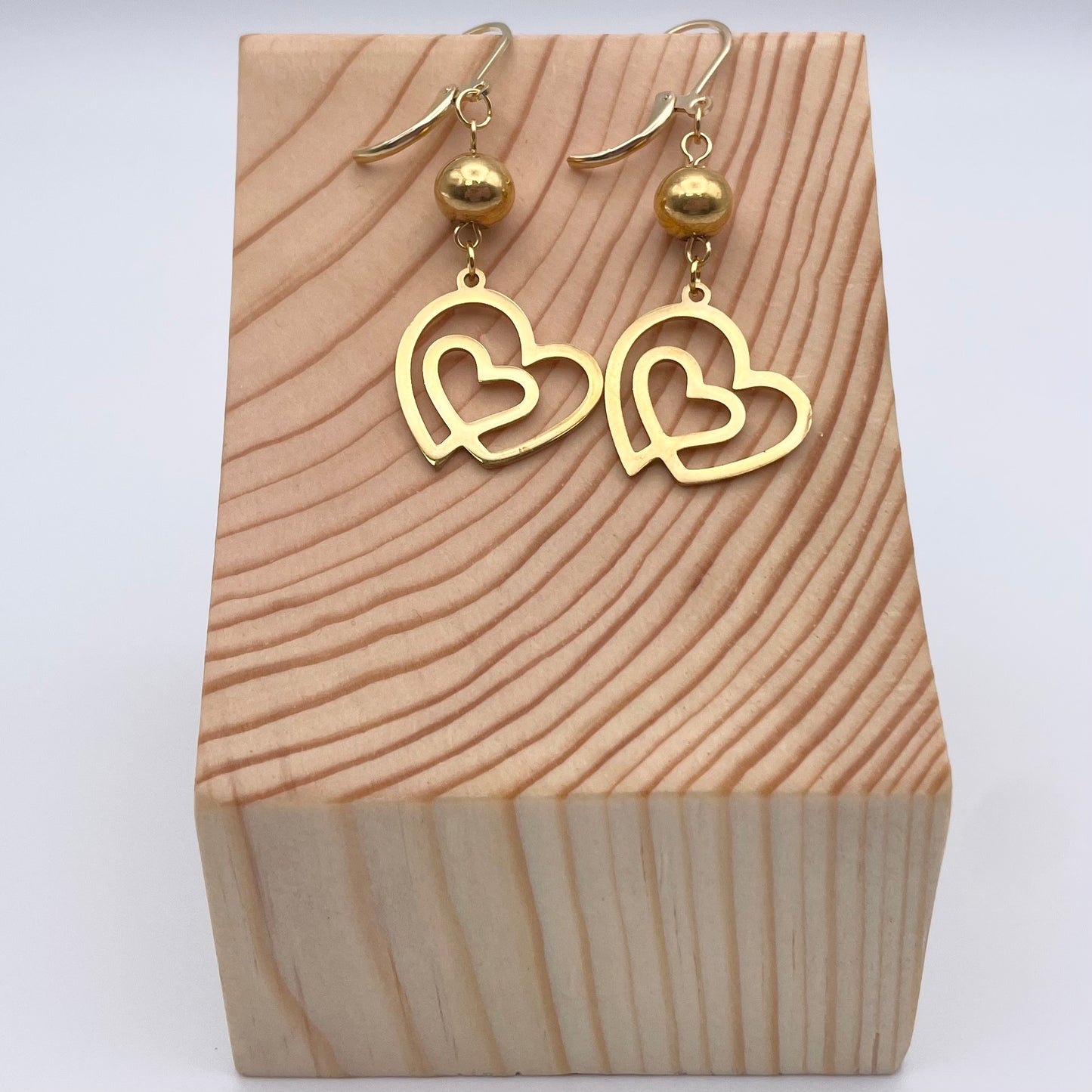 Boucles d'oreilles | Coeurs dorés