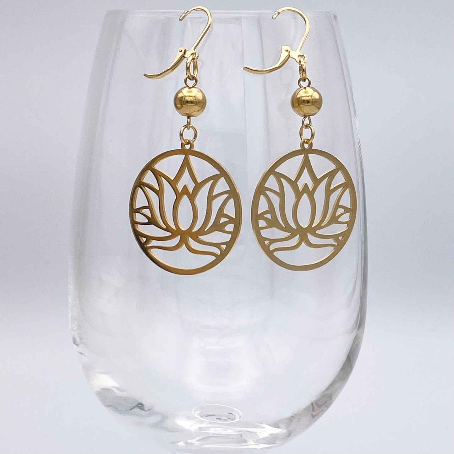 Boucles d'oreilles | Lotus doré