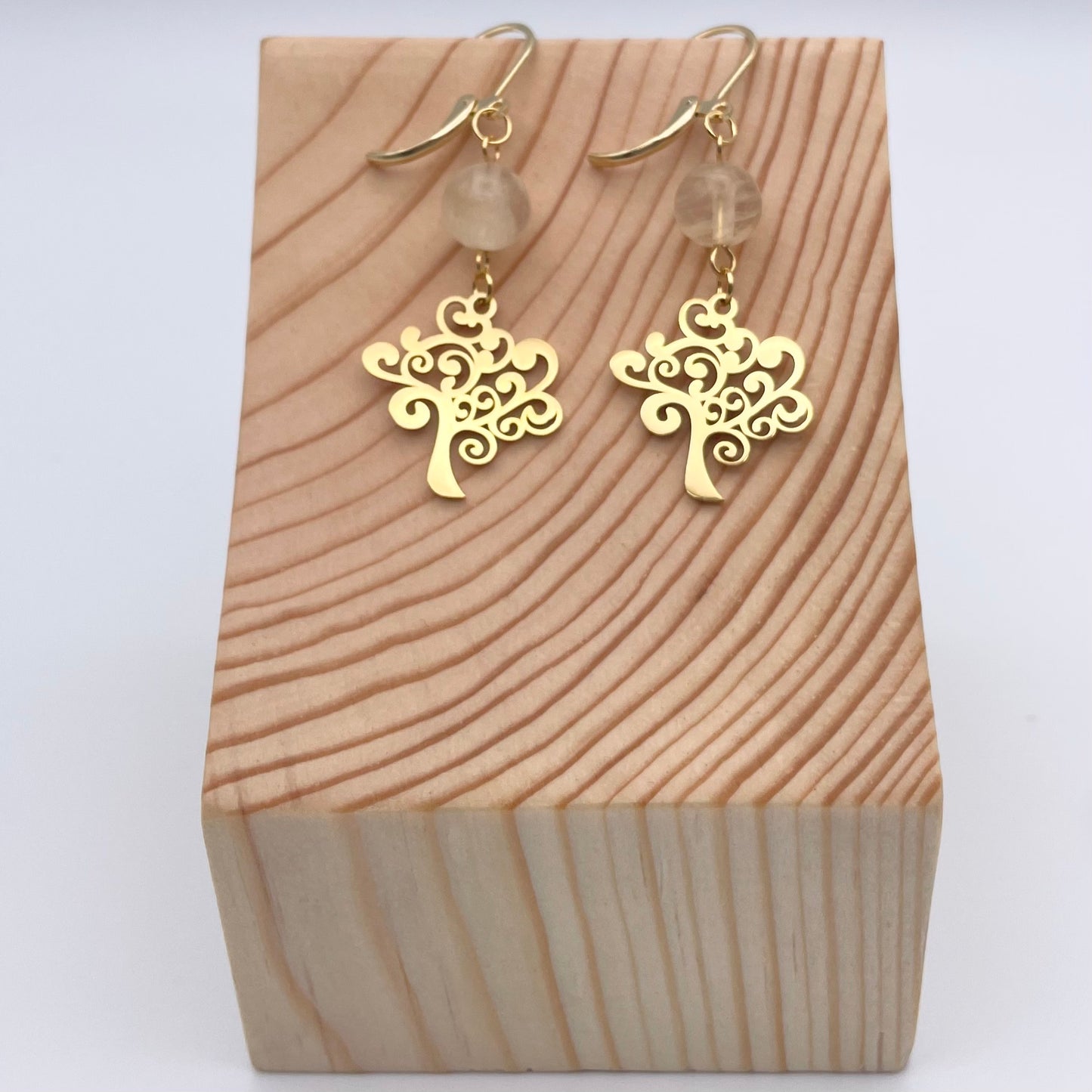 Boucles d'oreilles | Arbres dorés