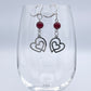 Boucles d'oreilles | Coeurs argentés
