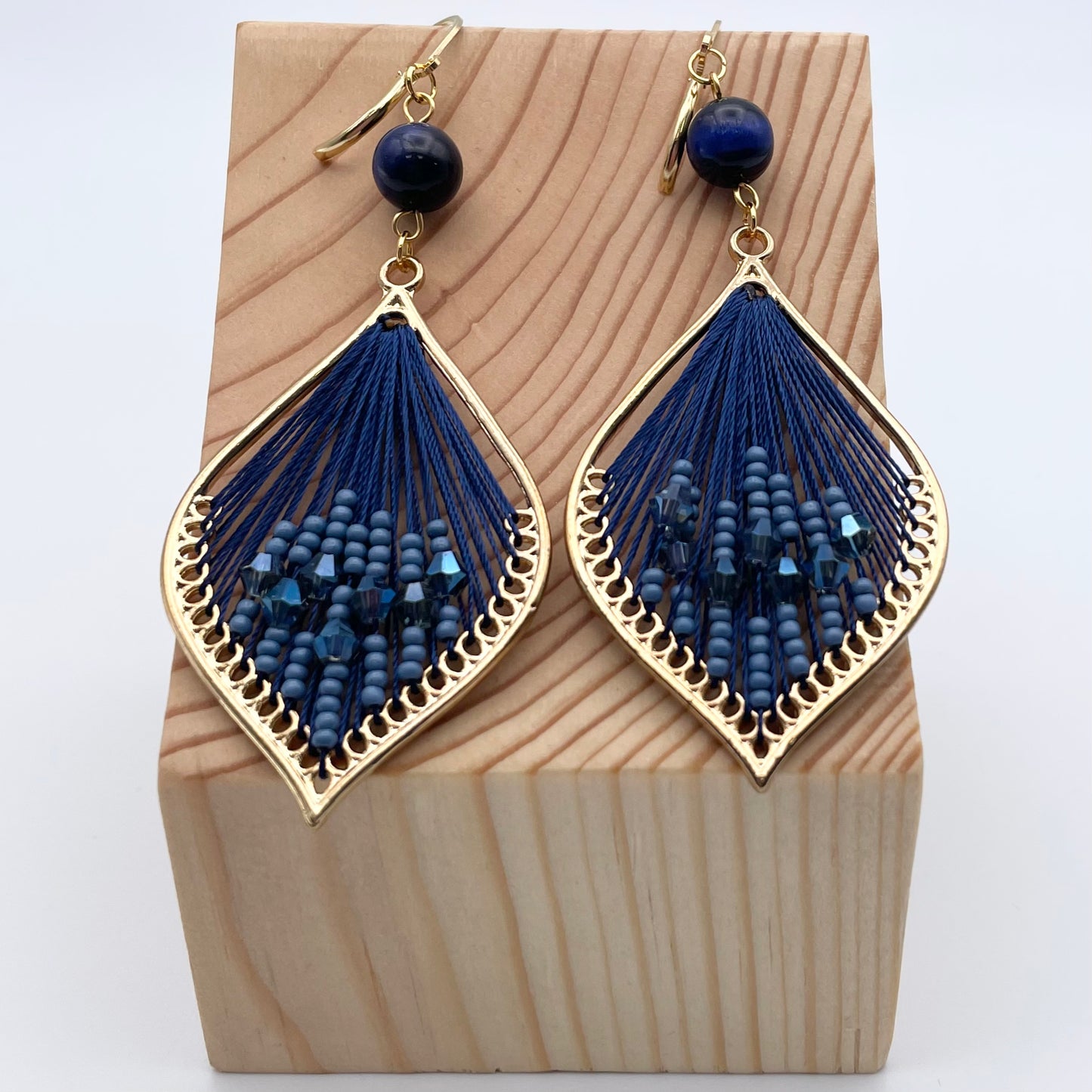 Boucles d'oreilles | Esméralda bleu nuit