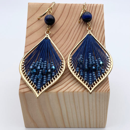 Boucles d'oreilles | Esméralda bleu nuit