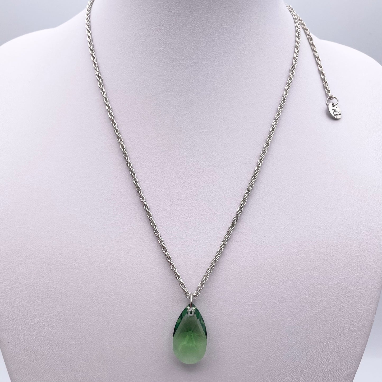 Collier Vert satin | Cristal Swarovski
